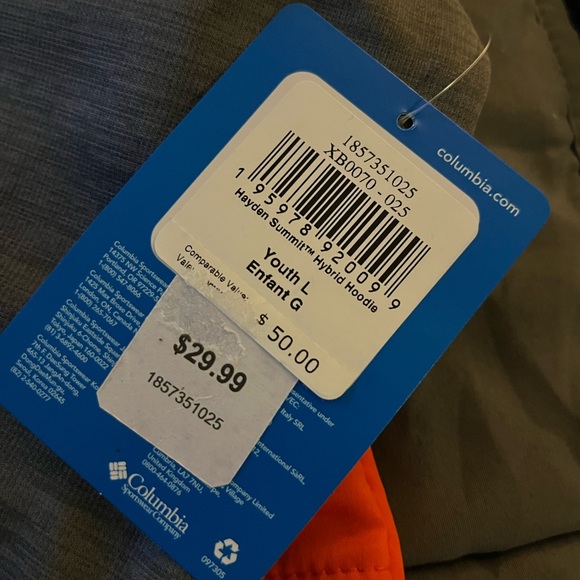 Boys Colombia Hybrid Hoodie -Size 14/16 - Picture 6 of 7